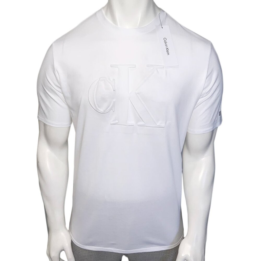 NWT CALVIN KLEIN MEN'S WHITE CREW NECK SHORT SLEEVE T-SHIRT SIZE M L XL